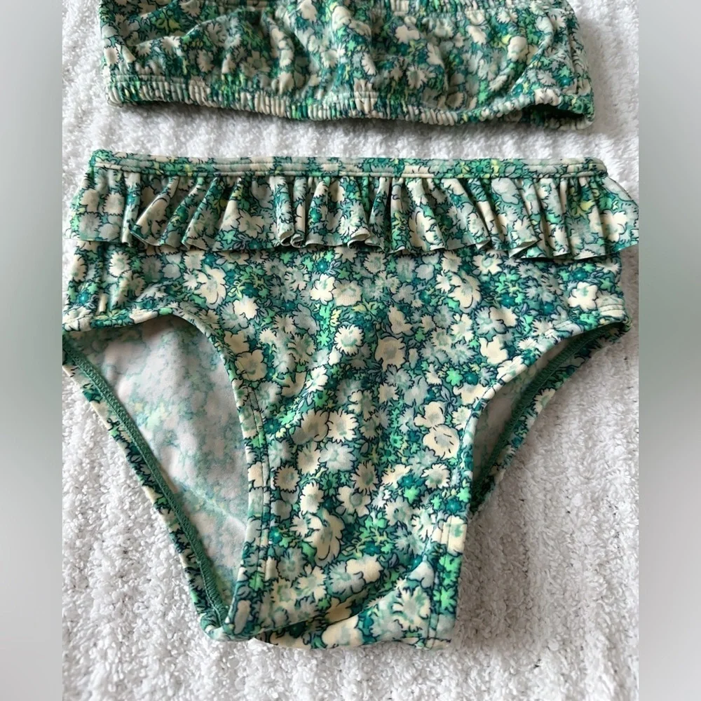 GAP Green and White Floral Bikini 2 Pieces